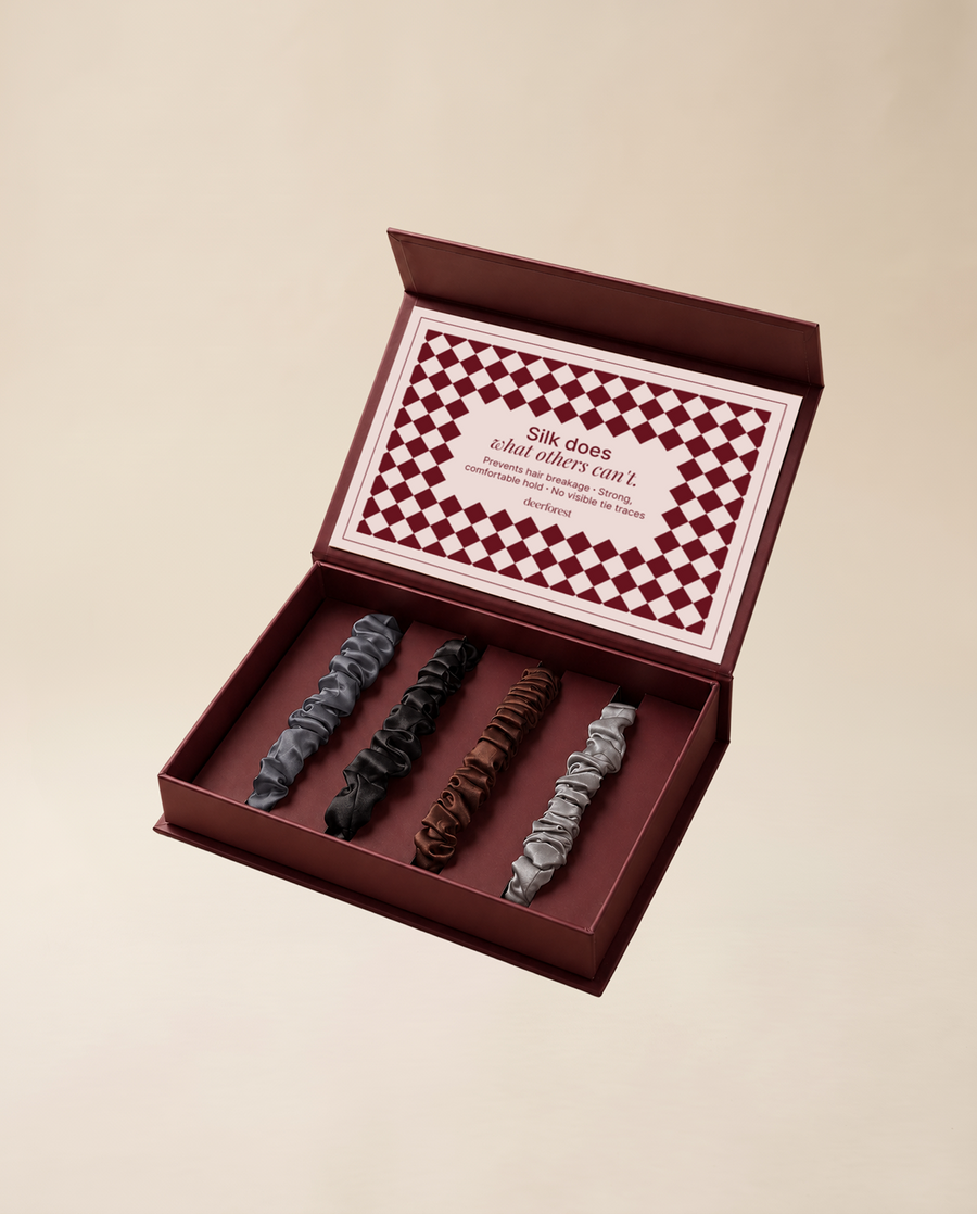 Mini šilkinės plaukų gumytės (4 vnt.) – Mini fumé